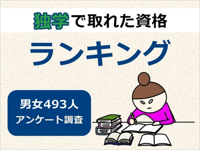 独学で取れた資格ランキング　493人アンケート